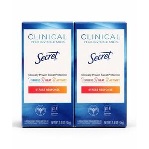 Secret Clinical Stress Response Women 72HR Invisible Solid‎ 2 Pack 1.6oz